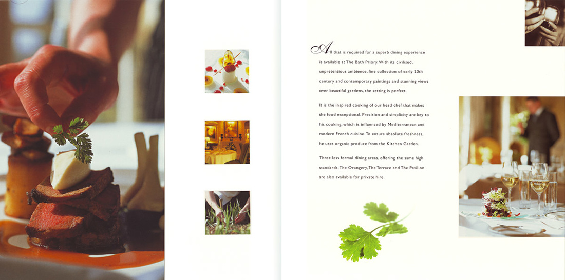 Example of brochure page layouts